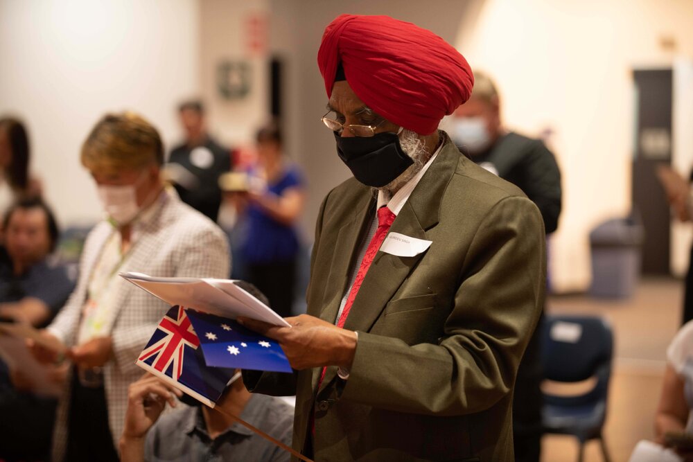 New citizen at a Citizenship Ceremony, November 2020