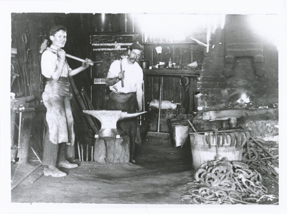 Interior of Wicks Farrier, Parkes Street (now 52 Blaxland Road) Ryde