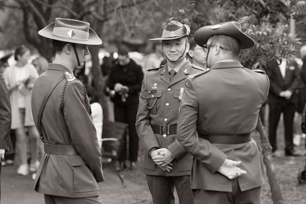 Army service personnel, Anzac Park, West Ryde