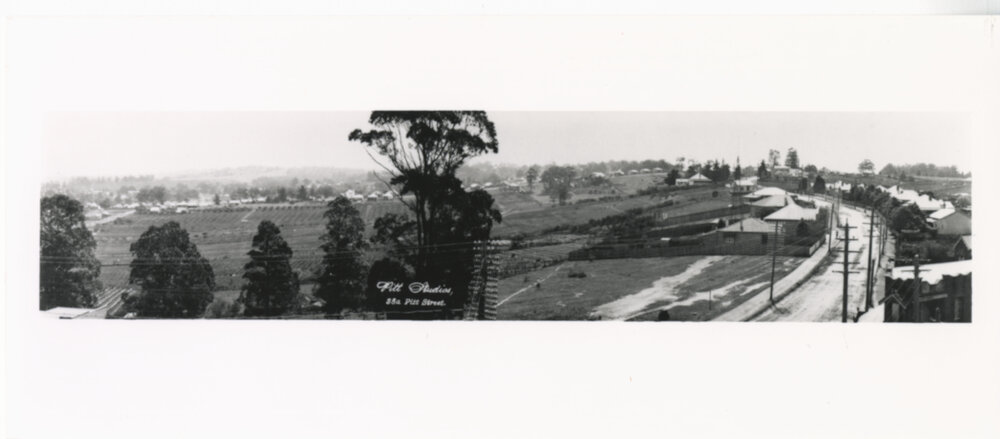 Panorama looking north west along Blaxland Road from the roof of Hampton Court