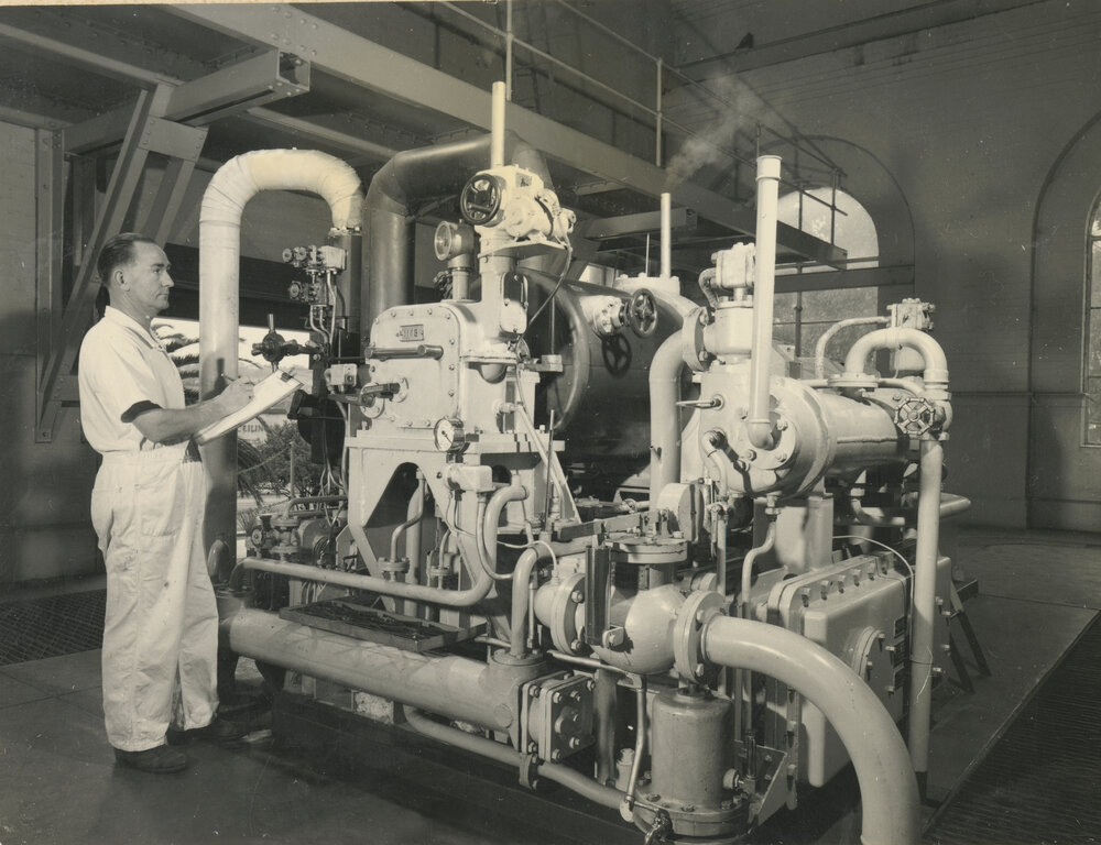  Ryde Pumping Station No.2 : Belliss &amp; Morcom/Mather &amp; Platt turbo-alternator no.1, steam turbine and auxiliaries