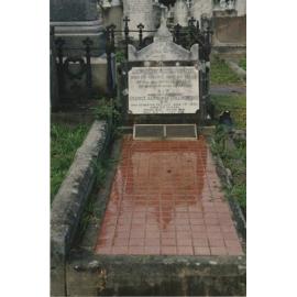 Collingridge: Headstone of Lucy Monica, George Alphonse, Lucy and Edward Aloysius Collingridge, undated. 