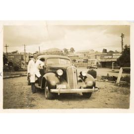 Taxi-cab rank on west side of Eastwood railway station