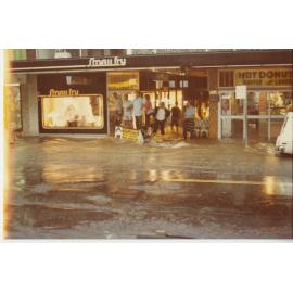 Flooding of shops at Eastwood Plaza arcade, Eastwood, 1984