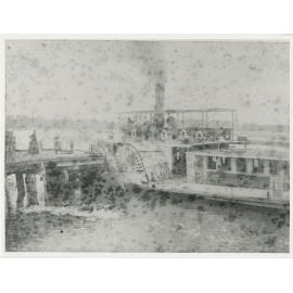 Captain James Marcy & his paddle steamer at Ermington Wharf