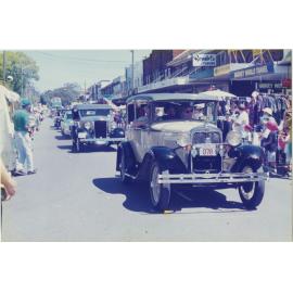 Procession of old vehicles 