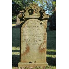 Spurway: Headstone of George Spurway d.1885 and Ann Spurway d.1902