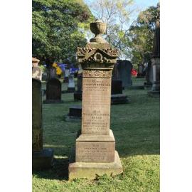 Woodcock: Headstone of John Woodcock d.1873, Diana Victoria Allen Woodcock d.1907 and William John Woodcock d.1879