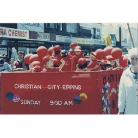 Christian City Epping float in the festival parade