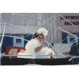 Young girl on a parade float