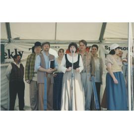 Performers on the Granny Smith stage