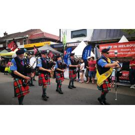 Scottish Pipe & Drum Band in the Granny Smith parade, 2018