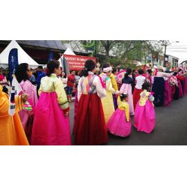 Performers in the Granny Smith parade, 2018