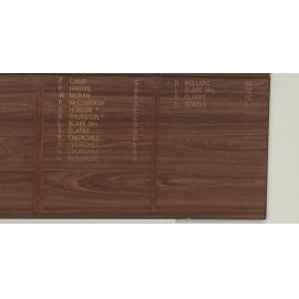 Gladesville RSL Youth Club honor board: close-up lower right and middle, sub bodies and life members