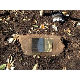 Eastwood Croquet Club, Wingate Avenue, Eastwood: memorial plaque