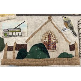 The Ryde Bicentenary quilt, 1992: detail of heritage property, Christ Church, Gladesville 