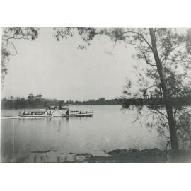 Paddle-steamer on the Parramatta River near "Cleves", late 1880's 