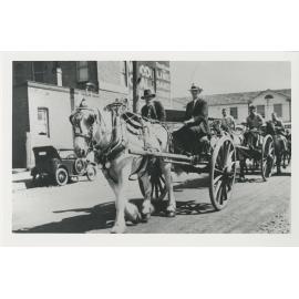 Horse-drawn float in the procession for the Gladesville centenary celebrations