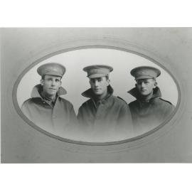 Collin Campbell (Captain), George Heard (Sergeant) and Harold Upfold (CQMS) 