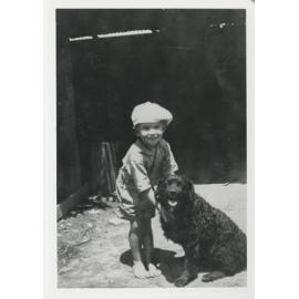 Jim Hull and family dog "Rover" at North Ryde