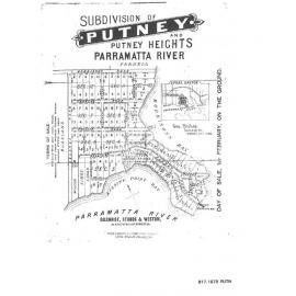 Putney and Putney Heights, Parramatta River : subdivision : day of sale, 1st February, on the ground