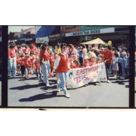 Eastwood Pre-school marching in the Granny Smith Festival parade