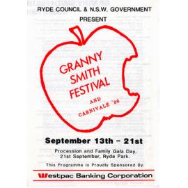 Granny Smith Festival and Carnivale '86 program guide