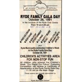 Granny Smith Festival, Ryde Family Gala Day (NDT advertisement)