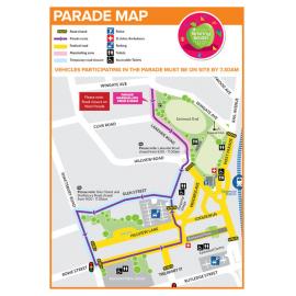 Granny Smith Festival parade map, 2019