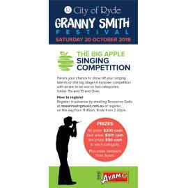 Big Apple Singing Competition flyer, 2018