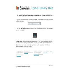 How to change a password, name or email