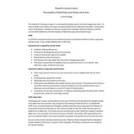 Popularly elected mayors, Municipality of Ryde/Ryde Local Government Area: a chronology