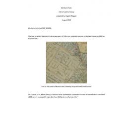 Blenheim Park: a brief outline history