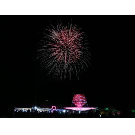 Evening fireworks at the Granny Smith Festival, 2022
