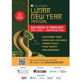 Eastwood Lunar New Year Festival poster, 2025