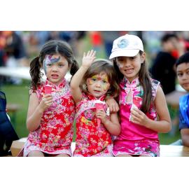 Little girls eating ice-cream, Lunar New Year Festival, 2023