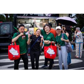Staff and volunteers at the Lunar New Year Festival, 2025