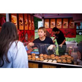 Food stall at the Lunar New Year Festival, 2025