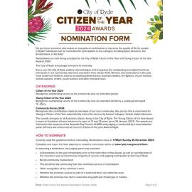 2024 Citizen of the Year: Nomination form