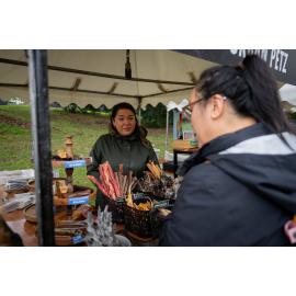 Food stall at the Cork & Fork festival, Putney