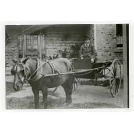 George Spurway jnr. in a silky in front of Carlingford home