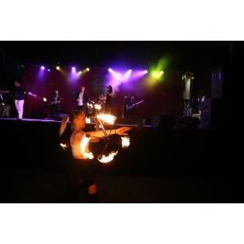Fire routine on the Granny Smith Festival main stage, 2019