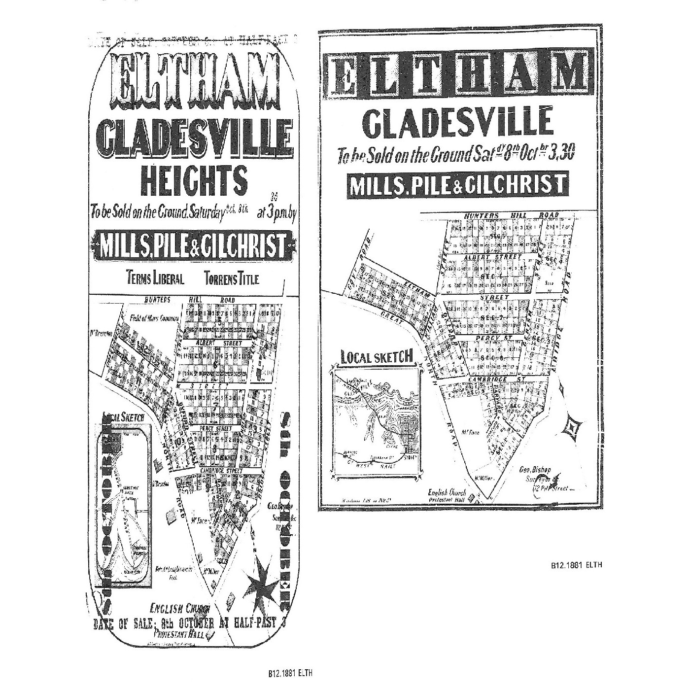Eltham Estate, Gladesville: to be sold on the ground Saturday 8th October