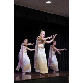 Close up  of the Thai dancers at the Moon Festival