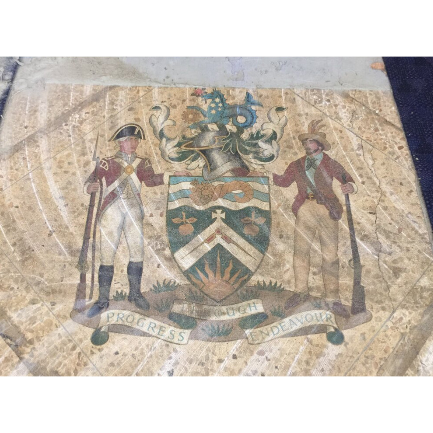 Ryde Coat of Arms : terrazzo paving 