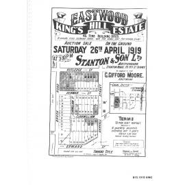 King's Hill Estate, Eastwood: auction sale on the ground Saturday 26th April 1919