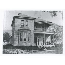 Saintonge, Avenue Road Hunters Hill, 1885  : William Charles Piguenit standing, Agnes Randall, Harriet Halligan and Alfred Randall seated