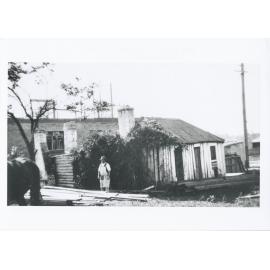 Old slab hut in Pittwater Road Gladesville, September 1925  : next to electricity sub-station