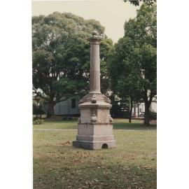 Memorial to Joseph Rowland Sutton located in Monash Park, Gladesville  : rear of monument