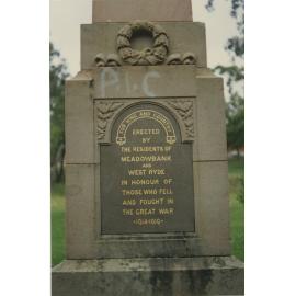 First World War memorial, Meadowbank